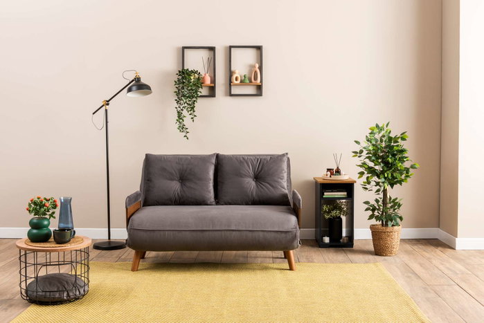 Atelier Del Sofa Cosmo Sofá-Cama de 2 Plazas - Gris